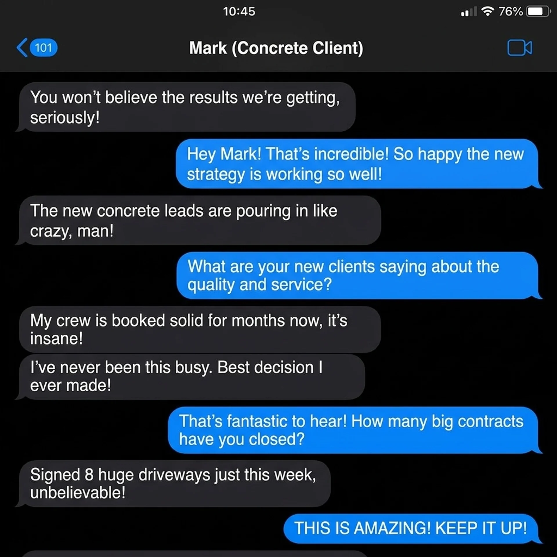 Client proof screenshot from Mark