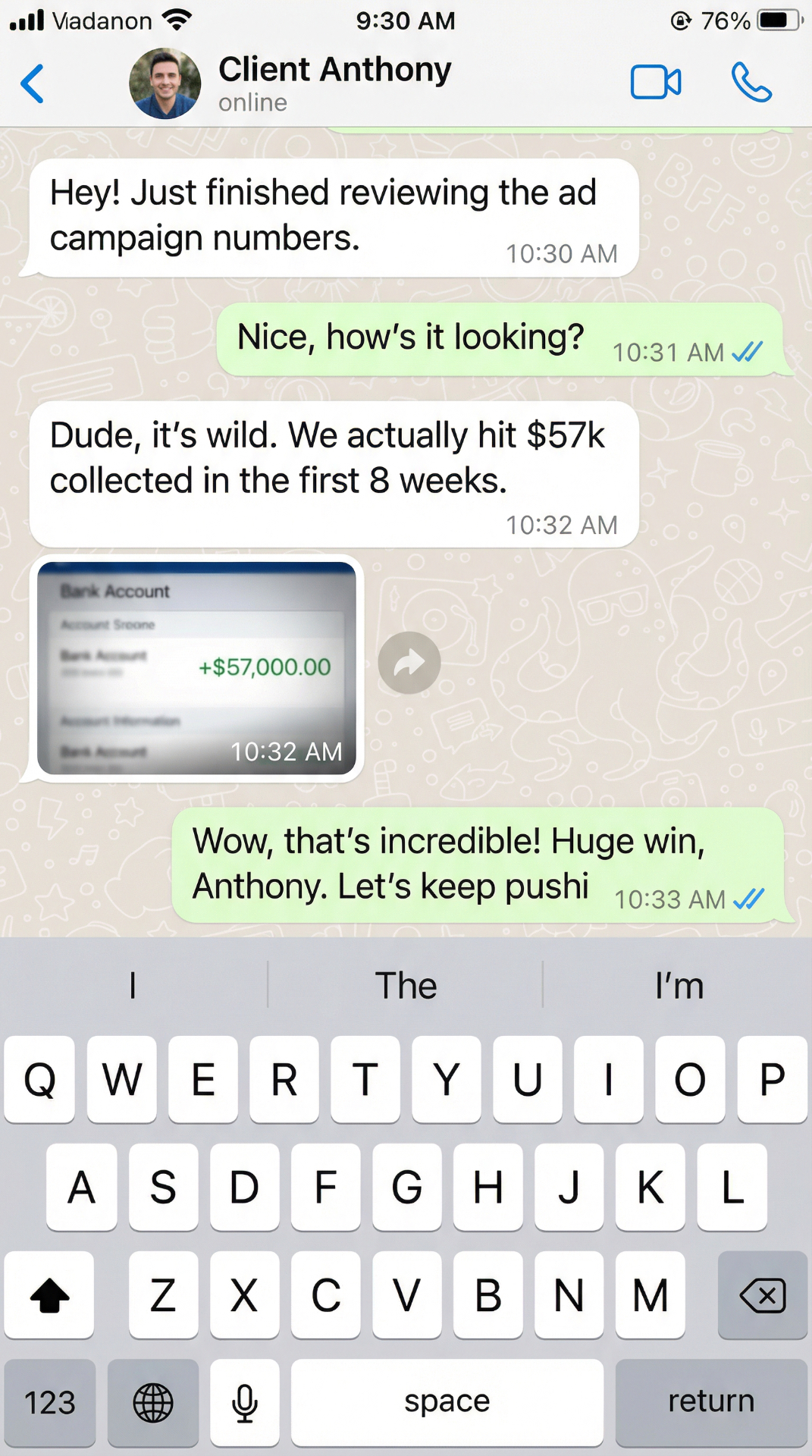 Client proof screenshot from Anthony